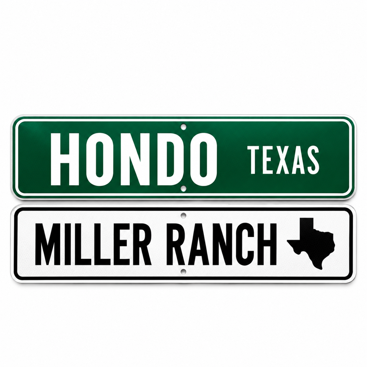 Custom aluminum signs with full-color printing and rounded corners